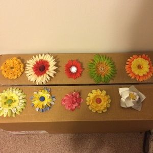 Hair flower clips